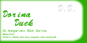 dorina duck business card